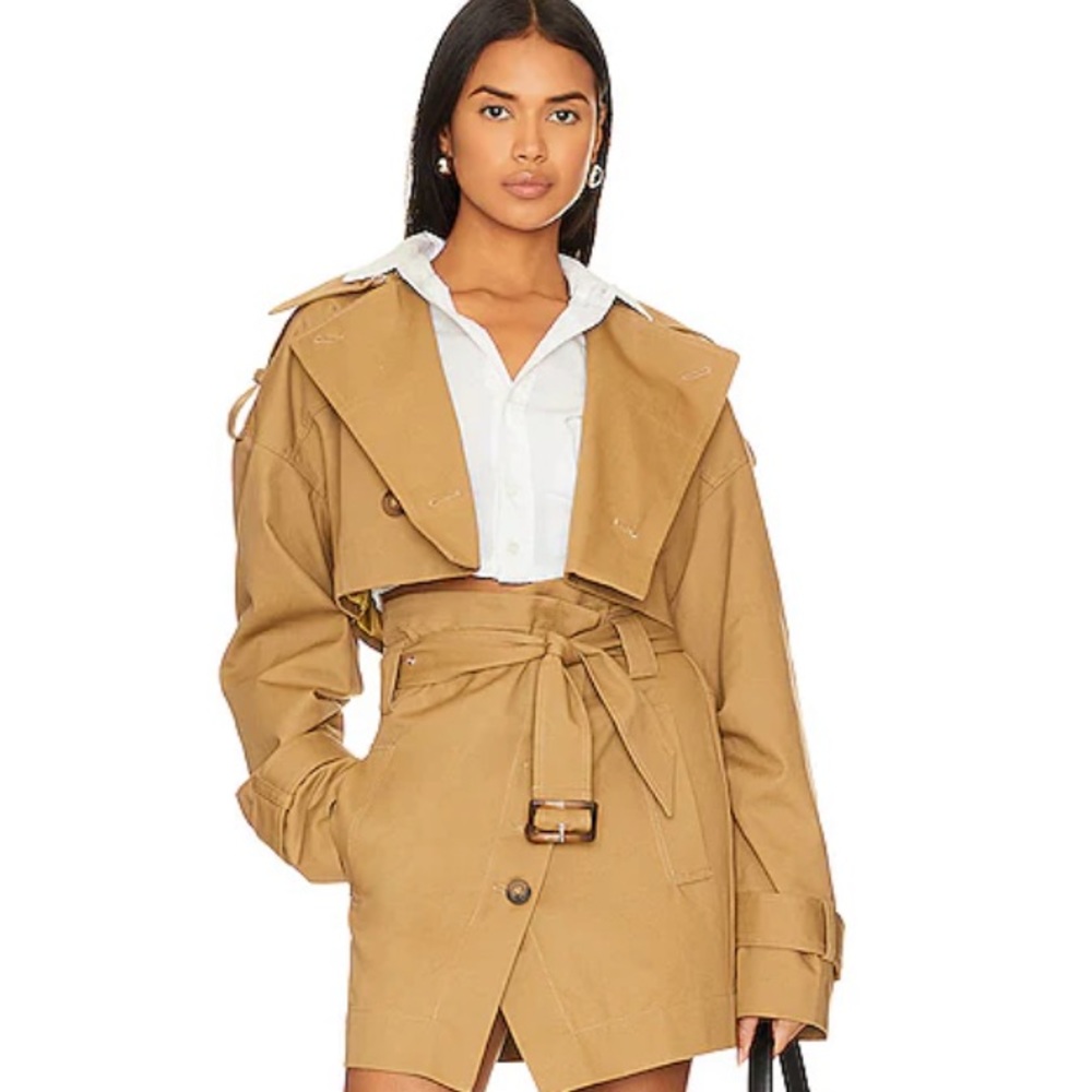 Cropped trench jacket